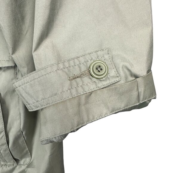 Tudor Court Windbreaker Jacket Women XL Green Removable Hood Zipped Pockets - Picture 9 of 12